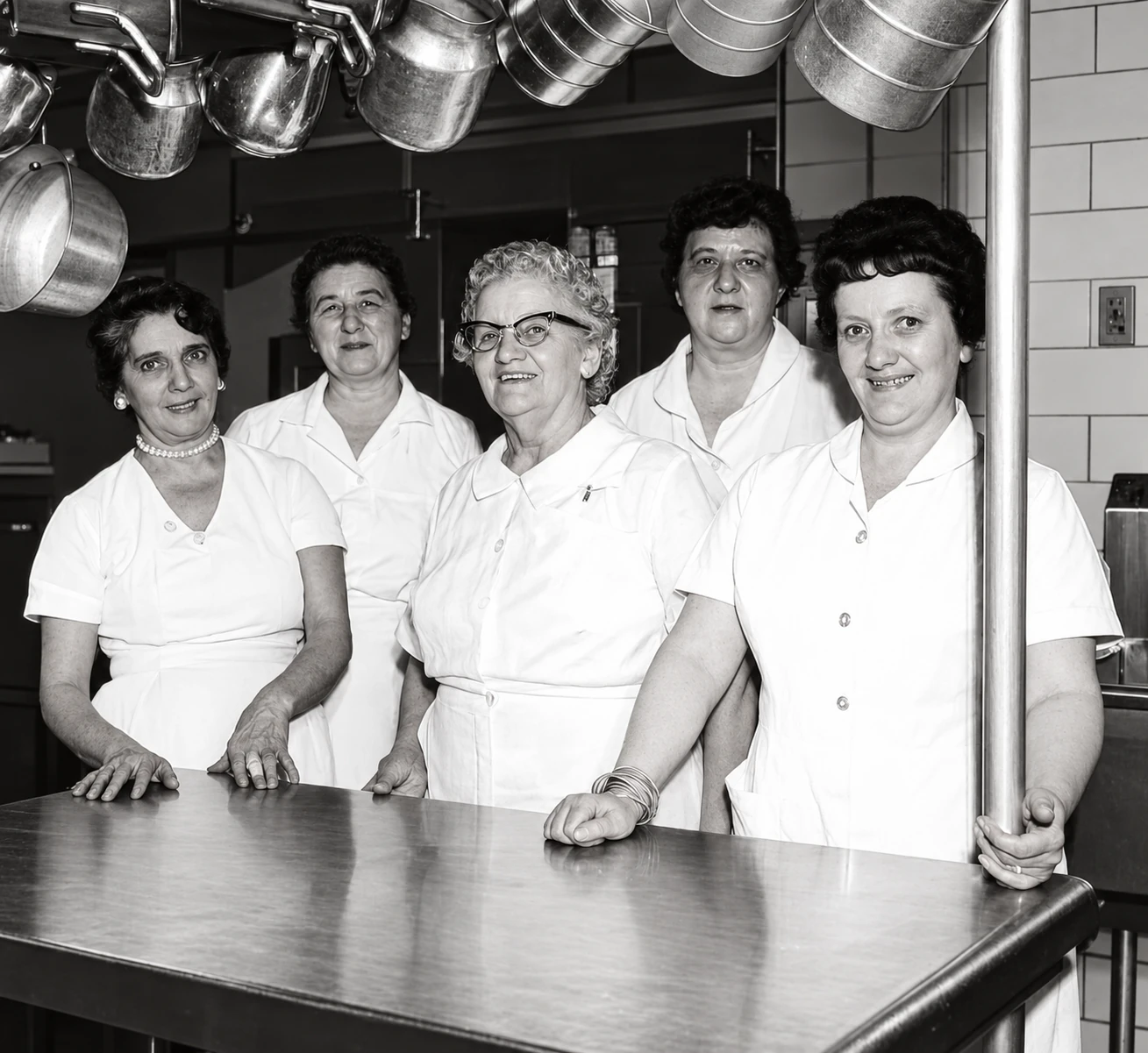 A equipe da cozinha