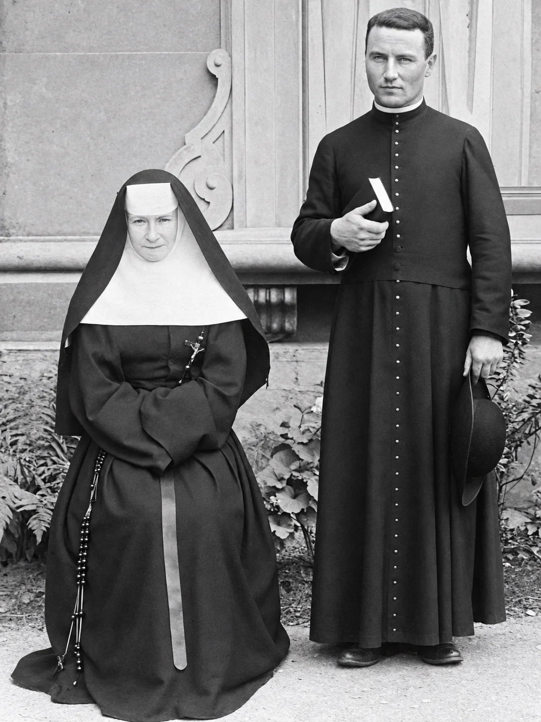 Marie-Anne e Jean Le Jollec in abito religioso